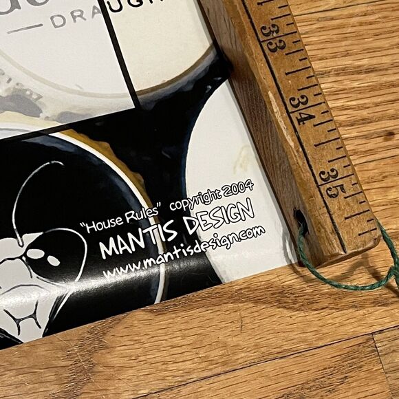 House Rules Party Mantis Design Drinking Beer VINTAGE POSTER 2004 Fraternity - Picture 2 of 9